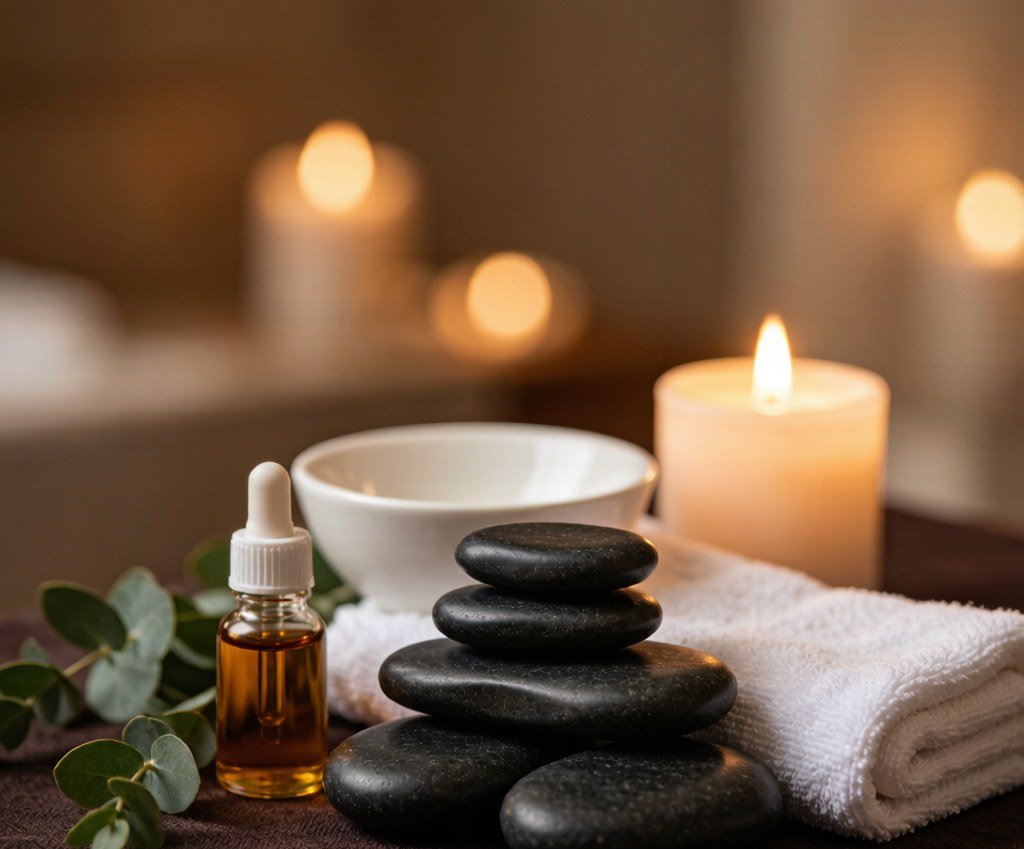 Restorative massage with hot stones in Shanghai studio